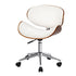 Artiss Wooden Office Chair Leather Seat White-Office Chairs-PEROZ Accessories
