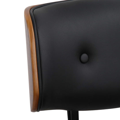 Artiss Wooden Office Chair PU Seat Black Brown-Office Chairs-PEROZ Accessories