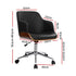 Artiss Wooden Office Chair Fabric Seat Black-Office Chairs-PEROZ Accessories