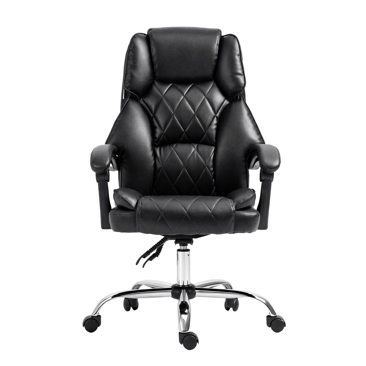 Artiss Executive Office Chair Leather Recliner Black-Office Chairs-PEROZ Accessories