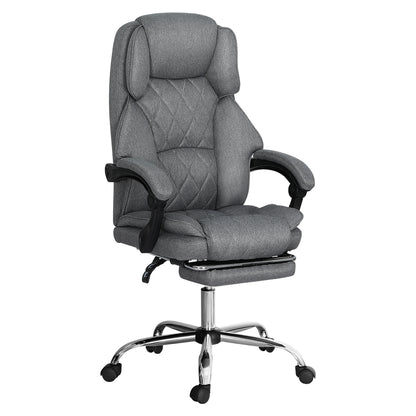 Artiss Executive Office Chair Footrest Grey-Furniture &gt; Bar Stools &amp; Chairs-PEROZ Accessories