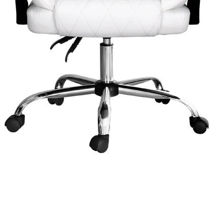Artiss Executive Office Chair Leather Recliner White-Furniture &gt; Bar Stools &amp; Chairs-PEROZ Accessories