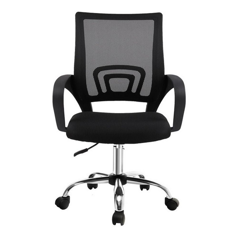 Artiss Mesh Office Chair Mid Back Black-Office Chairs-PEROZ Accessories