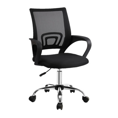 Artiss Mesh Office Chair Mid Back Black-Office Chairs-PEROZ Accessories