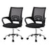 Artiss 2x Mesh Office Chair Mid Back Black-Furniture > Office > Office & Desk Chairs-PEROZ Accessories