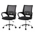 Artiss 2x Mesh Office Chair Mid Back Black-Furniture > Office > Office & Desk Chairs-PEROZ Accessories
