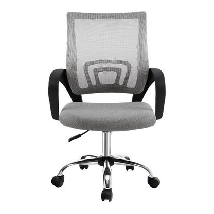 Artiss Mesh Office Chair Mid Back Grey-Office Chairs-PEROZ Accessories