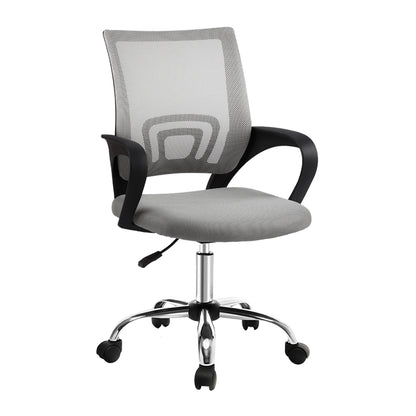 Artiss Mesh Office Chair Mid Back Grey-Office Chairs-PEROZ Accessories
