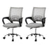 Artiss 2x Mesh Office Chair Mid Back Grey-Furniture > Office > Office & Desk Chairs-PEROZ Accessories