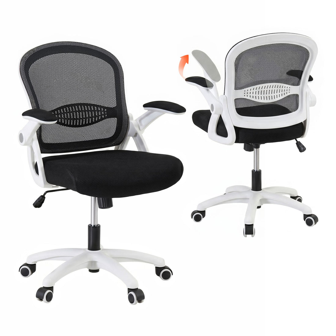 Artiss Mesh Office Chair Mid Back Black-Office Chairs-PEROZ Accessories