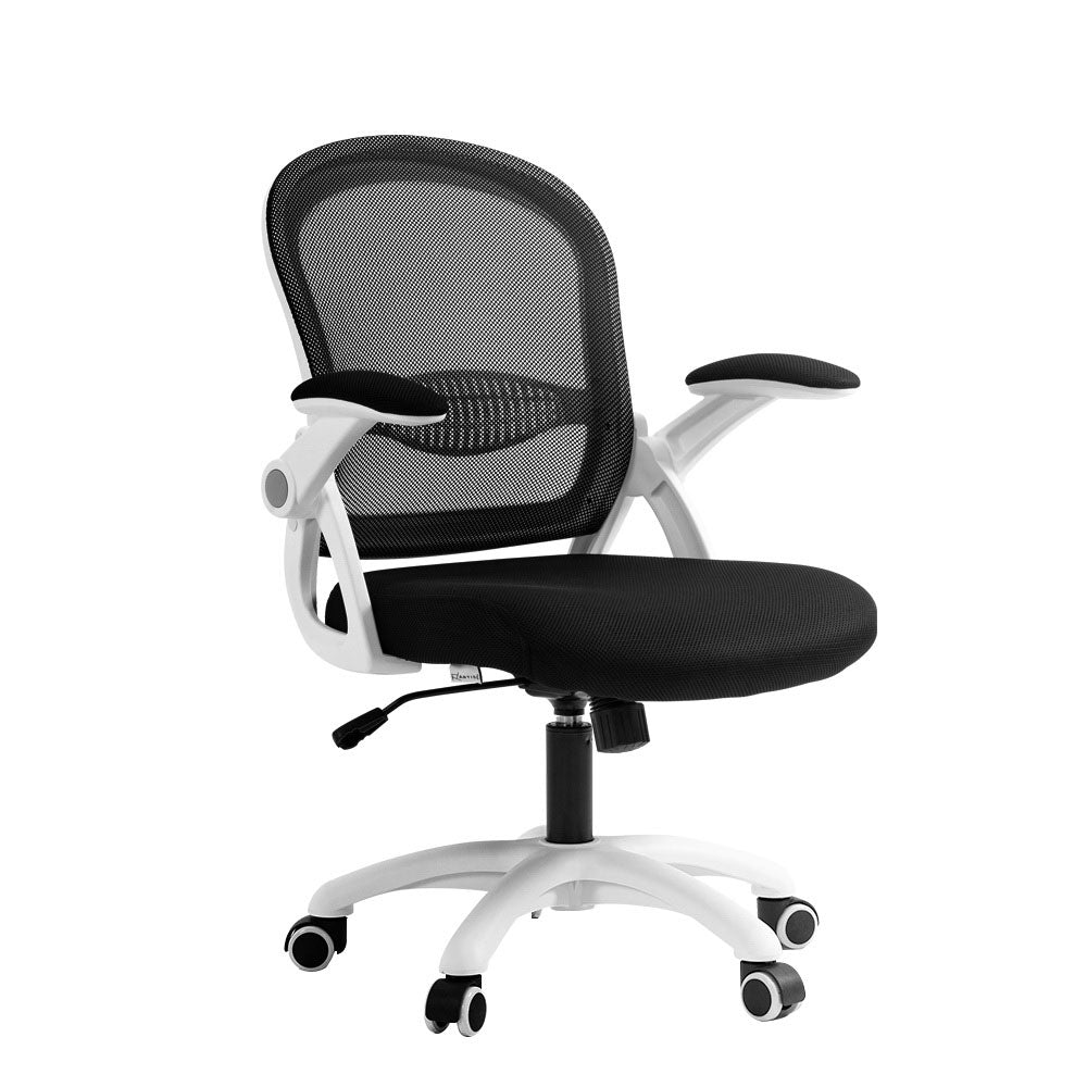 Artiss Mesh Office Chair Mid Back Black-Office Chairs-PEROZ Accessories