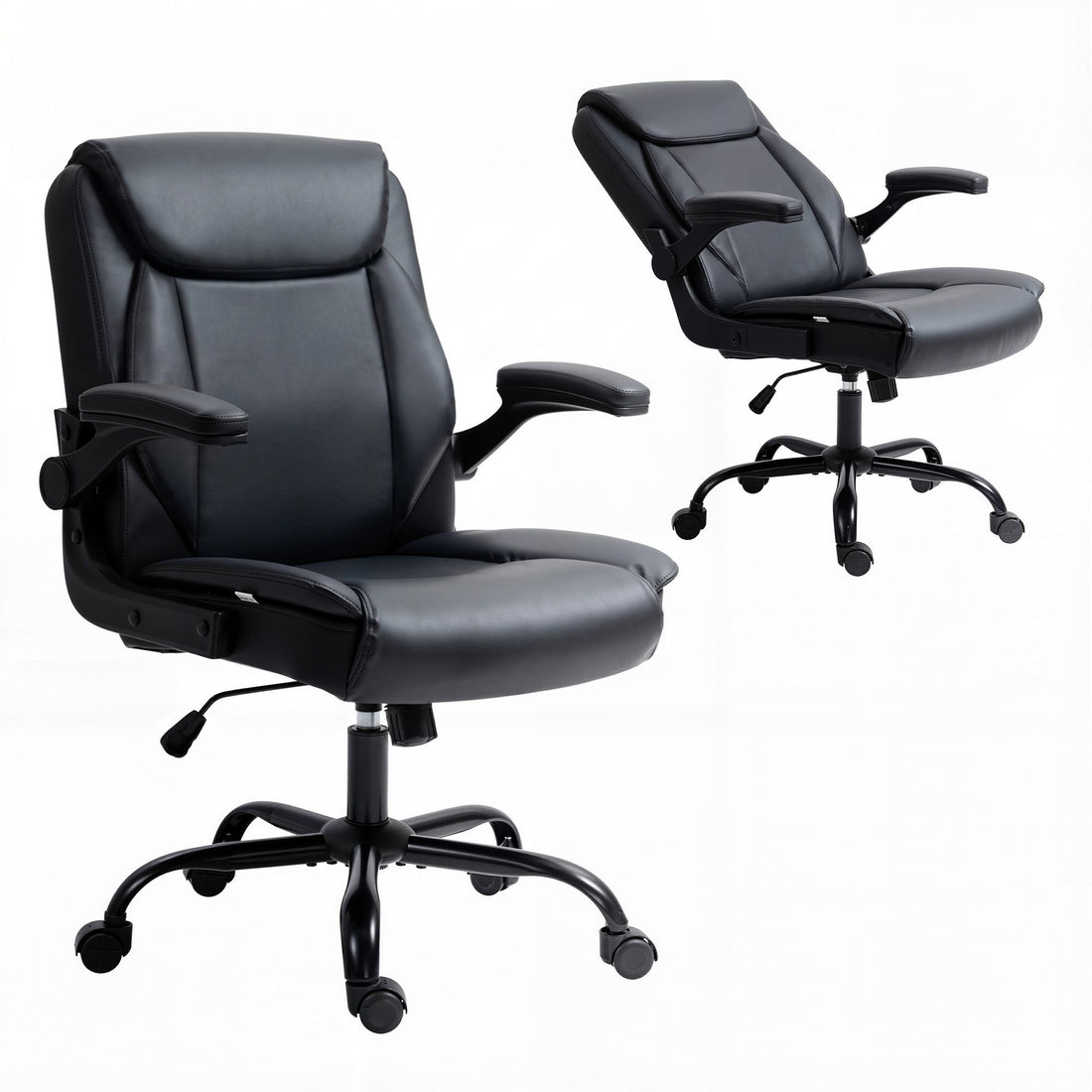 Artiss Executive Office Chair Mid Back Black-Office Chairs-PEROZ Accessories