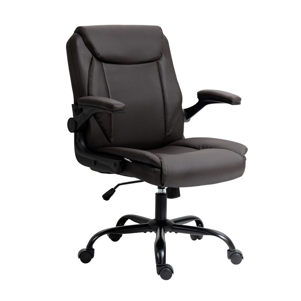 Artiss Executive Office Chair Mid Back Brwon-Office Chairs-PEROZ Accessories