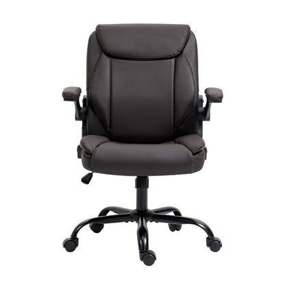 Artiss Executive Office Chair Mid Back Brwon-Office Chairs-PEROZ Accessories