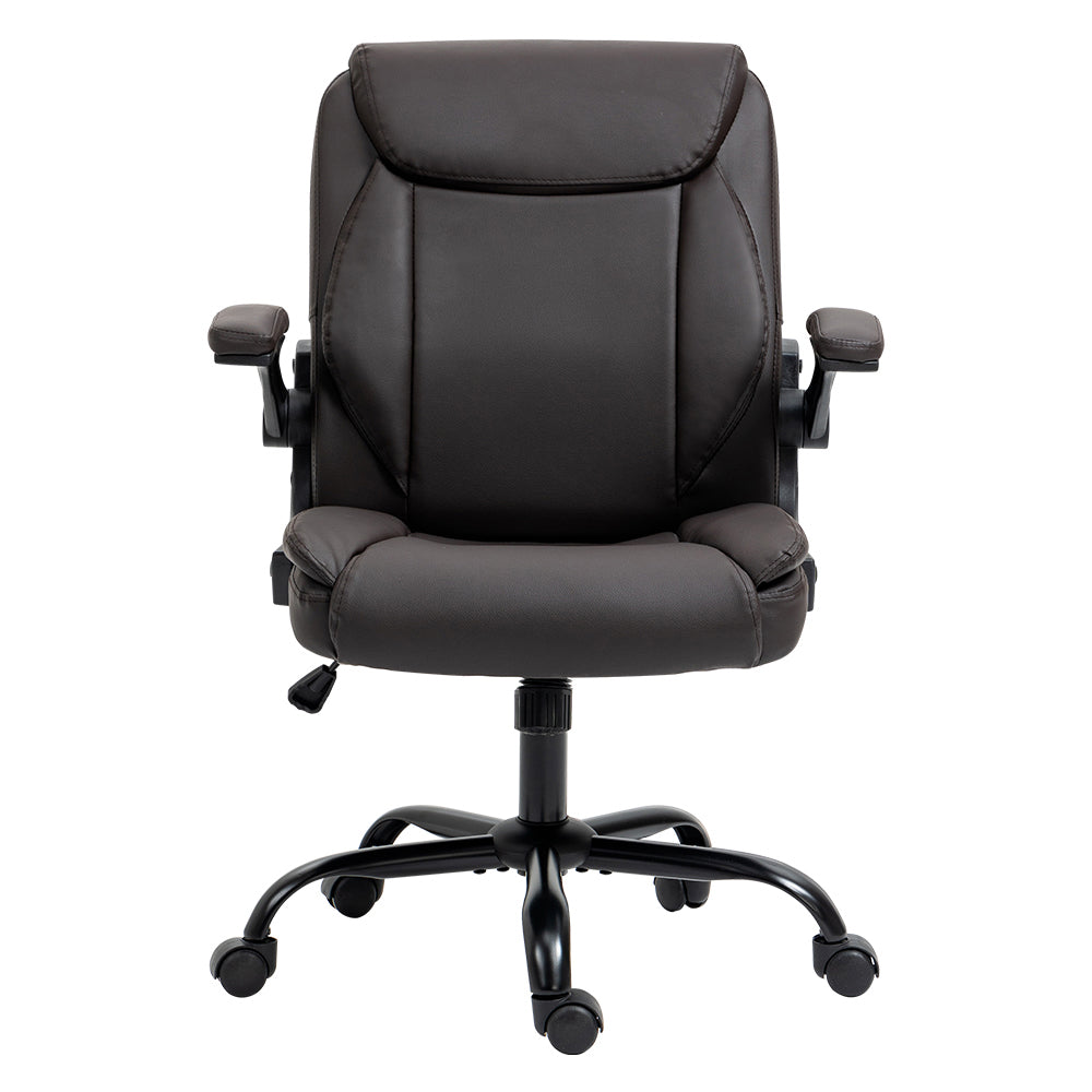 Artiss Executive Office Chair Mid Back Brown-Office Chairs-PEROZ Accessories