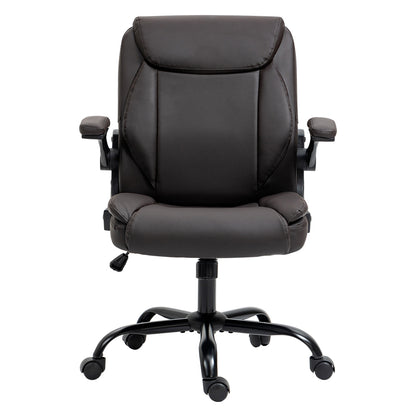 Artiss Executive Office Chair Mid Back Brown-Office Chairs-PEROZ Accessories