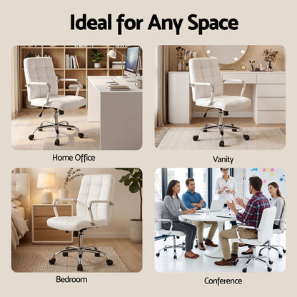 Artiss Office Chair Seat PU Work Computer Desk Chairs-Furniture > Office > Office &amp; Desk Chairs-PEROZ Accessories