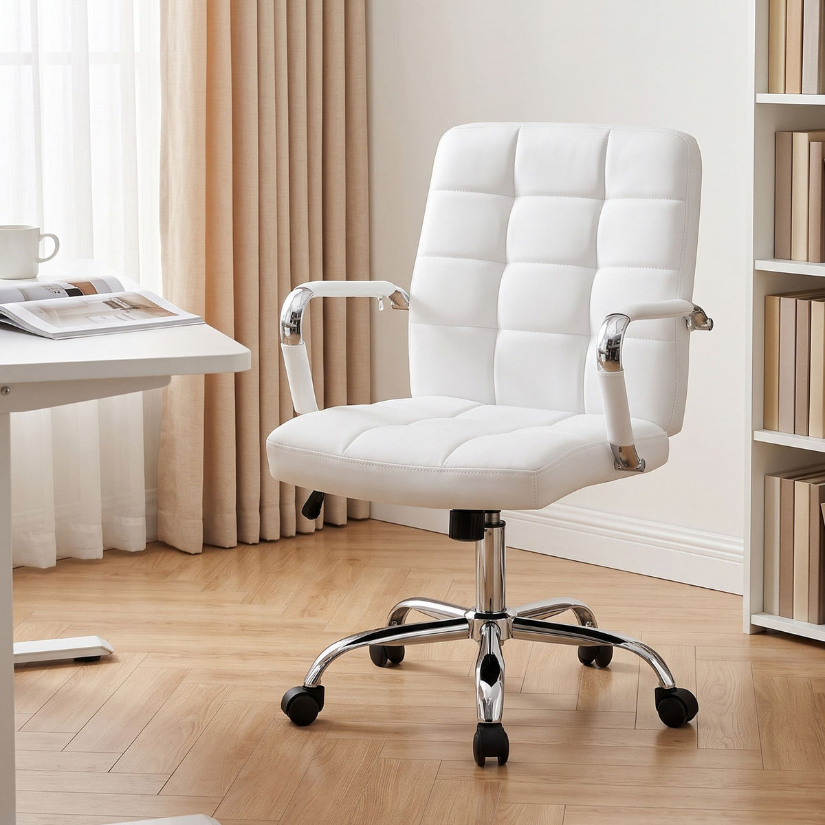 Artiss Office Chair Seat PU Work Computer Desk Chairs-Furniture > Office > Office &amp; Desk Chairs-PEROZ Accessories
