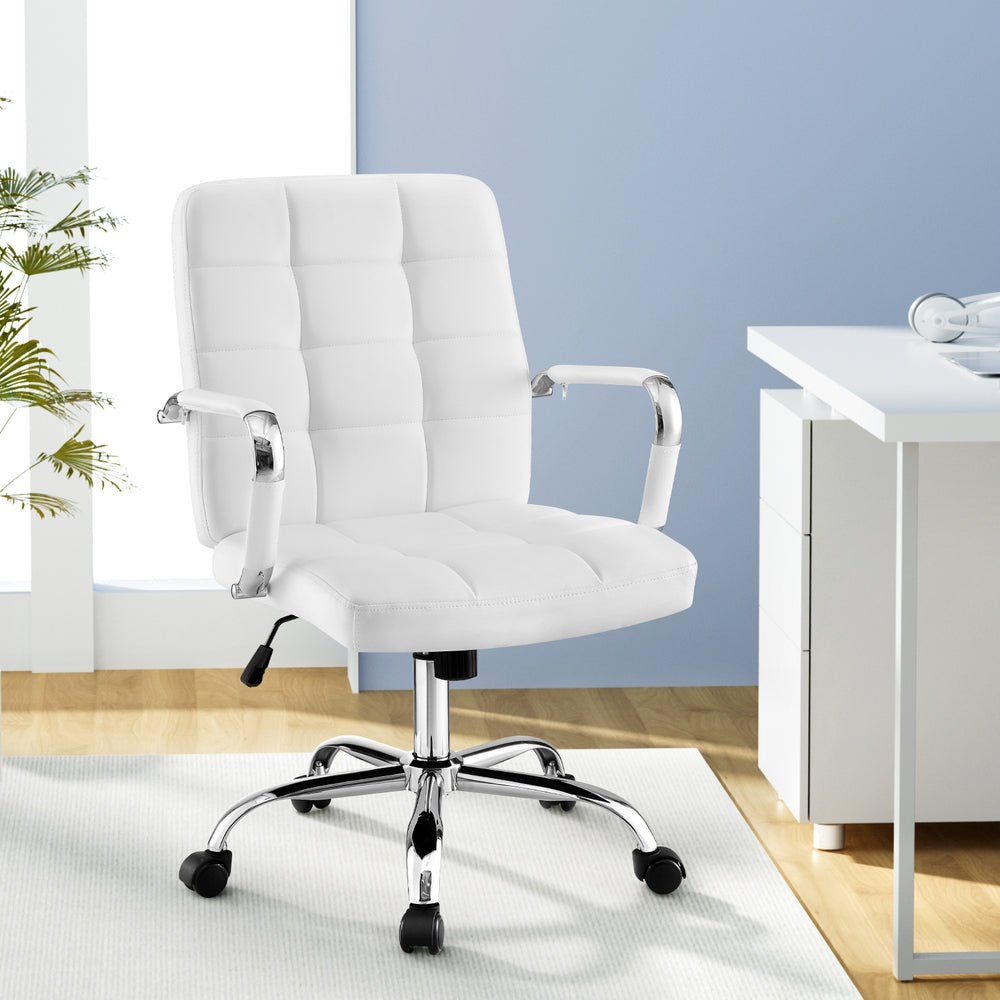 Artiss Office Chair Seat PU Work Computer Desk Chairs-Furniture &gt; Office &gt; Office &amp; Desk Chairs-PEROZ Accessories