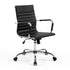 Artiss Office Chair Conference Chairs PU Leather Mid Back Black-Office Chairs-PEROZ Accessories