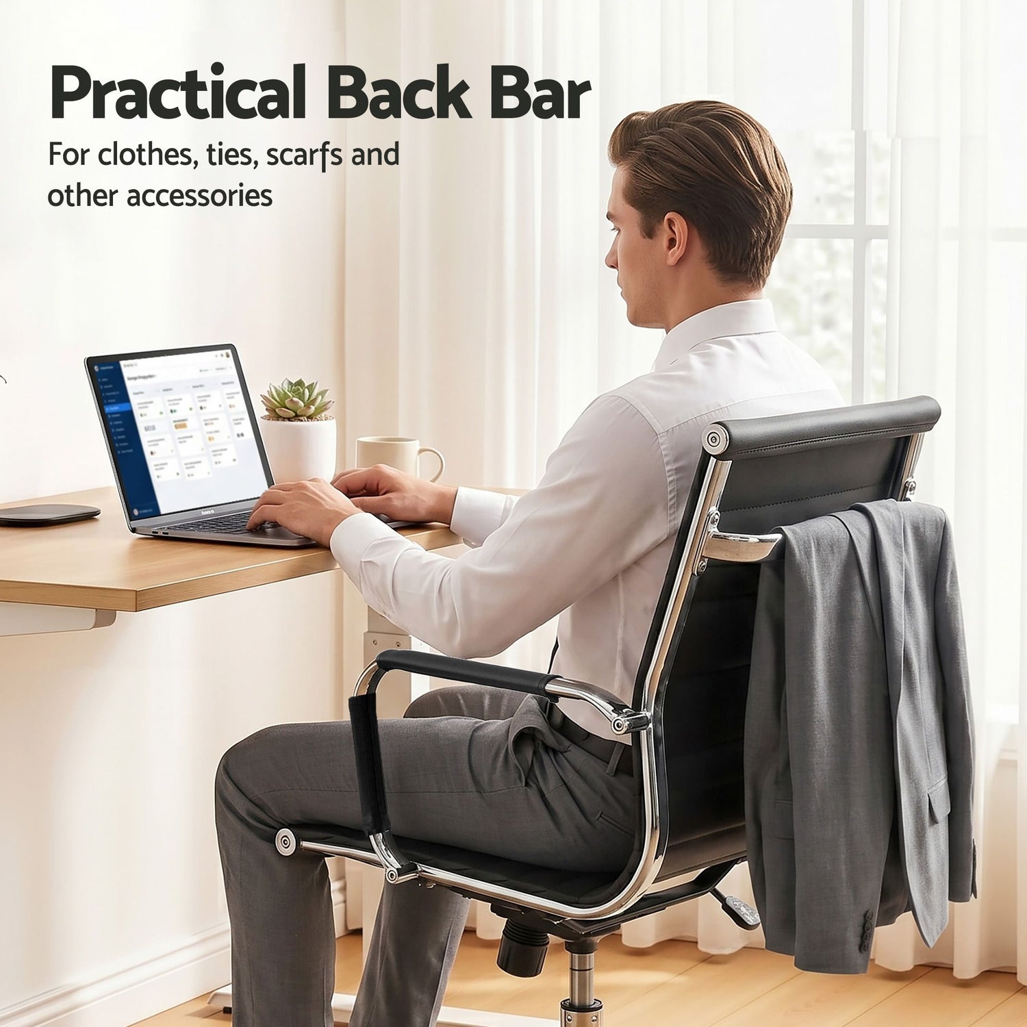 Artiss Office Chair Conference Chairs PU Leather Mid Back Black-Office Chairs-PEROZ Accessories