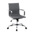 Artiss Office Chair Conference Chairs PU Leather Mid Back Grey-Furniture > Bar Stools & Chairs > Gaming Chairs-PEROZ Accessories