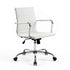 Artiss Office Chair Conference Chairs PU Leather Mid Back White-Office Chairs-PEROZ Accessories