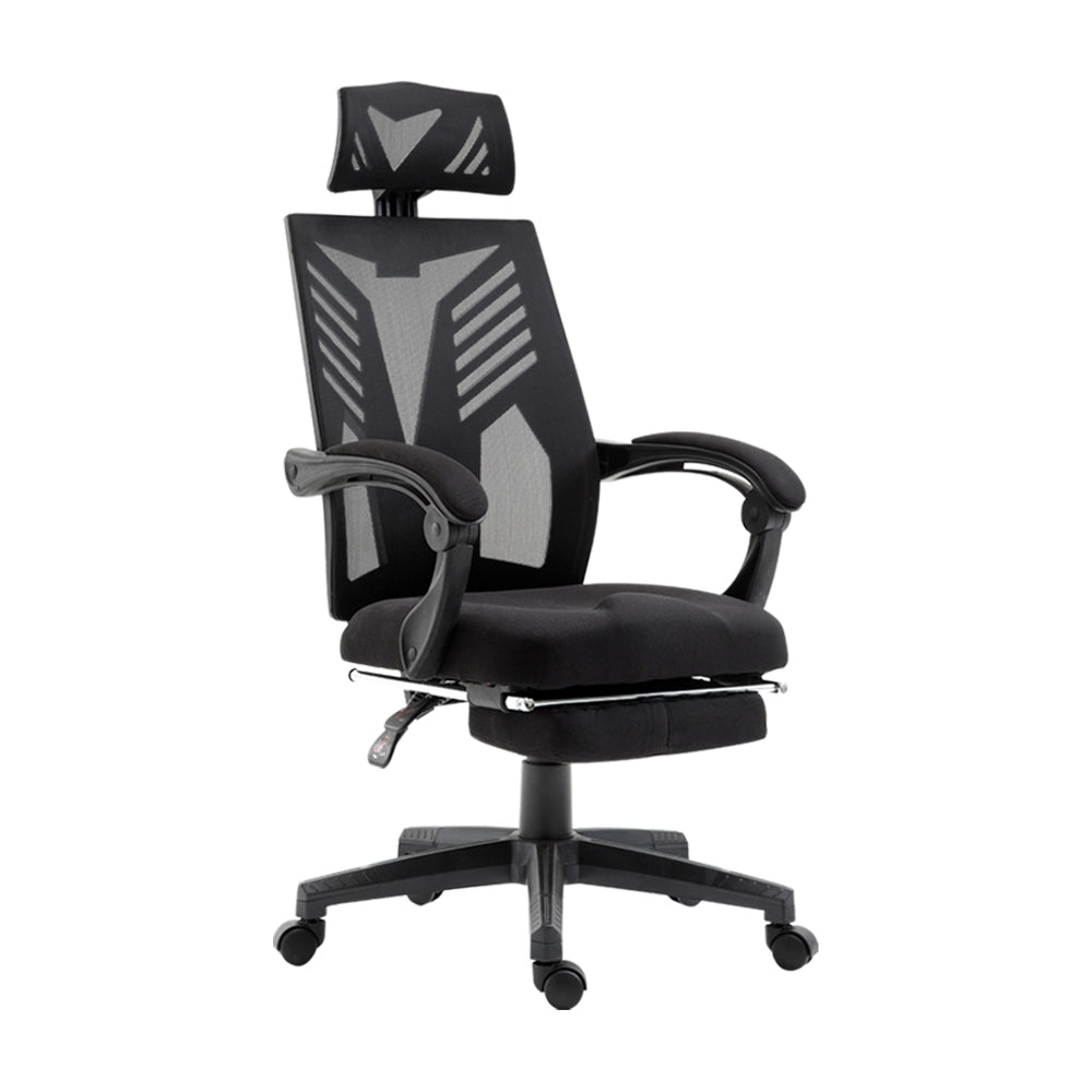 Artiss Mesh Office Chair Recliner Black-Office Chairs-PEROZ Accessories