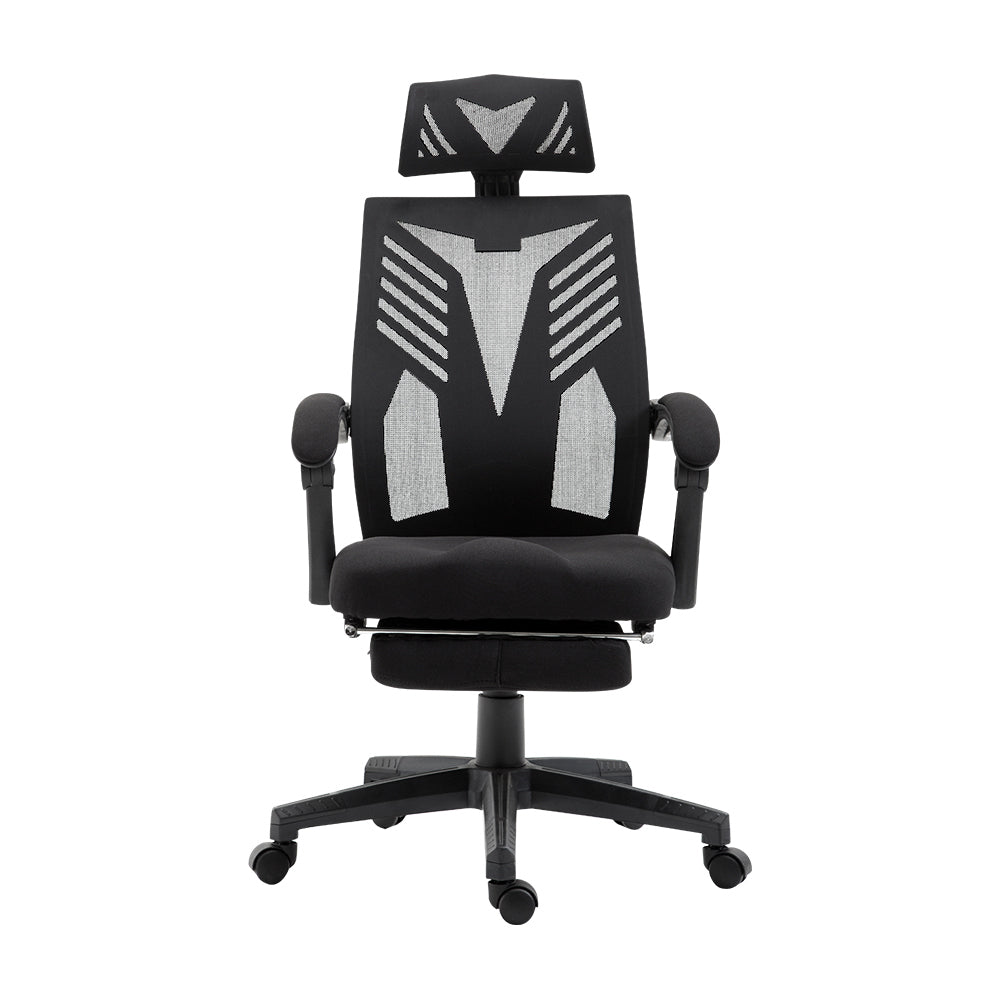 Artiss Mesh Office Chair Recliner Black-Office Chairs-PEROZ Accessories