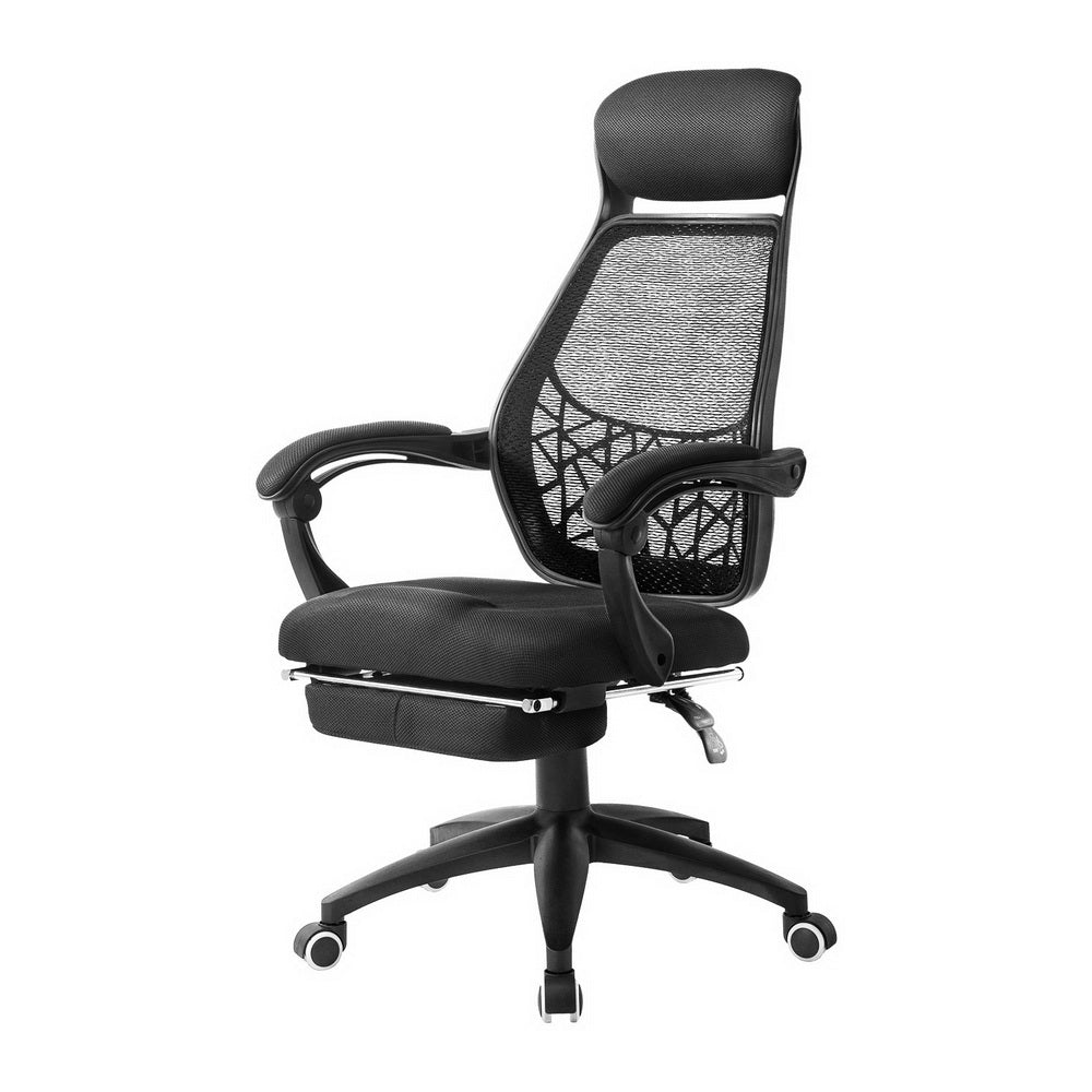 Artiss Mesh Office Chair Recliner Black-Office Chairs-PEROZ Accessories