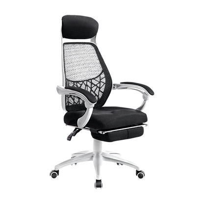 Artiss Mesh Office Chair Recliner Black White-Office Chairs-PEROZ Accessories