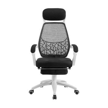 Artiss Mesh Office Chair Recliner Black White-Office Chairs-PEROZ Accessories