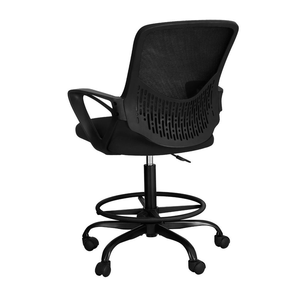 Artiss Office Chair Drafting Stool Mesh Chairs Black-Office Chairs-PEROZ Accessories