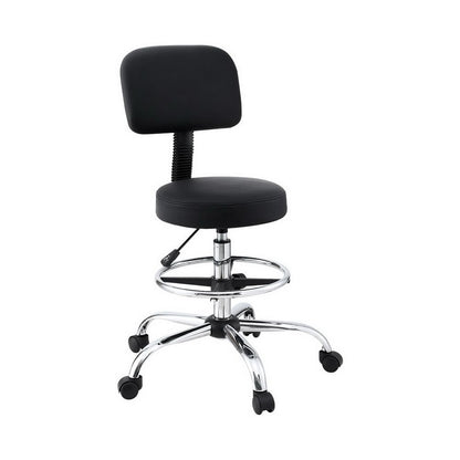 Artiss Office Chair Drafting Computer Standing Desk Chairs Ergonomic PU Black-Furniture > Office > Office &amp; Desk Chairs-PEROZ Accessories
