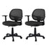 Artiss 2x Mesh Office Chair Computer Gaming Desk Chairs Work Study Mid Back Black-Furniture > Office > Office & Desk Chairs-PEROZ Accessories