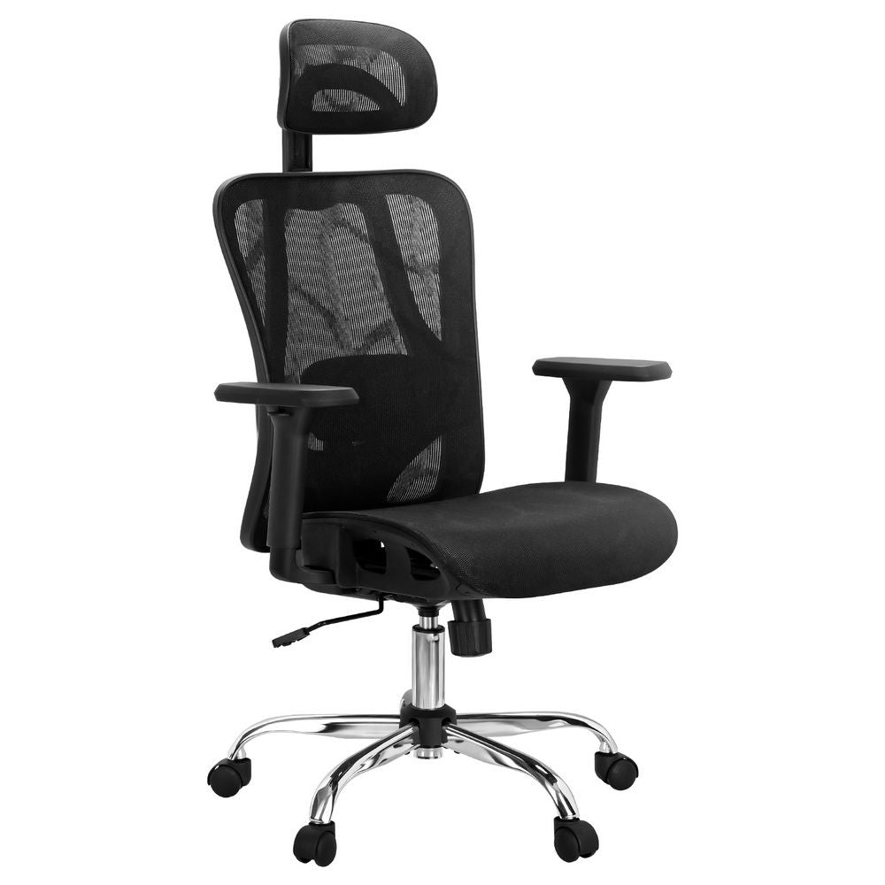 Artiss Ergonomic Office Chair Recline Black-Furniture > Bar Stools &amp; Chairs-PEROZ Accessories