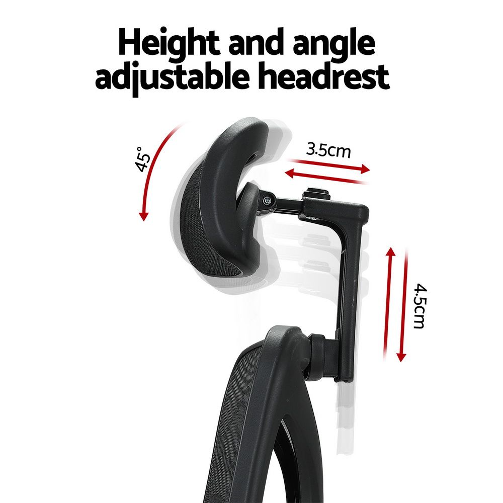Artiss Ergonomic Office Chair Recline Black-Furniture > Bar Stools &amp; Chairs-PEROZ Accessories