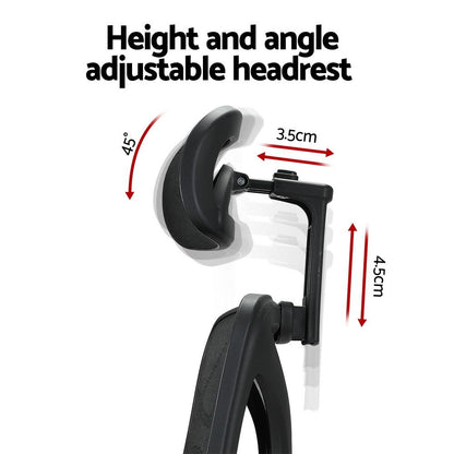 Artiss Ergonomic Office Chair Recline Black-Furniture > Bar Stools &amp; Chairs-PEROZ Accessories