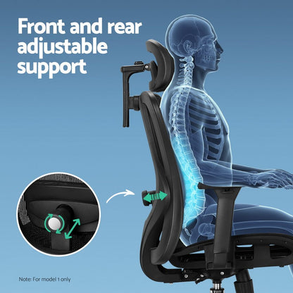 Artiss Ergonomic Office Chair Recline Black-Furniture > Bar Stools &amp; Chairs-PEROZ Accessories