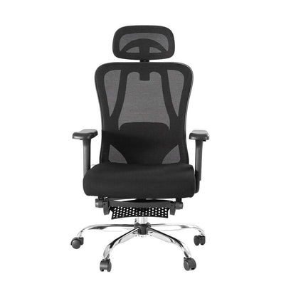Artiss Ergonomic Mesh Office Chair Black-Furniture > Office > Office &amp; Desk Chairs-PEROZ Accessories