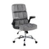 Artiss Office Chair Velvet Seat Racing Gaming Computer Desk Chairs Armrest Grey-Furniture > Office > Office & Desk Chairs-PEROZ Accessories