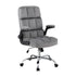 Artiss Office Chair Velvet Seat Racing Gaming Computer Desk Chairs Armrest Grey-Furniture > Office > Office & Desk Chairs-PEROZ Accessories