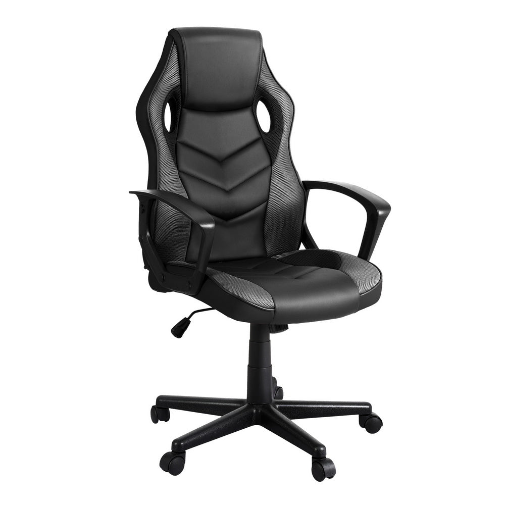 Artiss Gaming Office Chair Computer Chairs Grey-Furniture &gt; Bar Stools &amp; Chairs-PEROZ Accessories