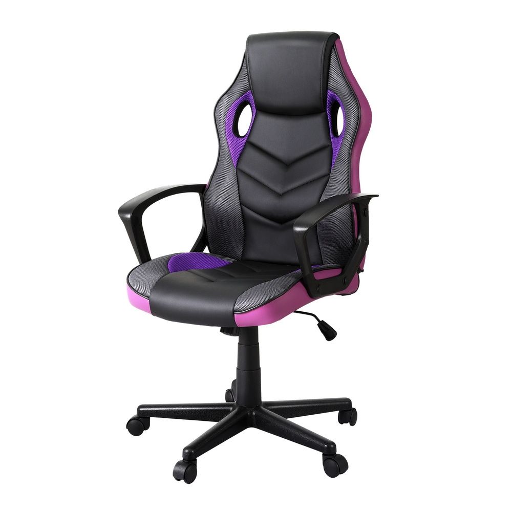 Artiss Gaming Office Chair Computer Chairs Purple-Furniture > Bar Stools &amp; Chairs-PEROZ Accessories