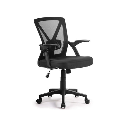 Artiss Mesh Office Chair Mid Back Black-Office Chairs-PEROZ Accessories