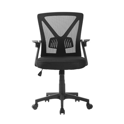 Artiss Mesh Office Chair Mid Back Black-Office Chairs-PEROZ Accessories