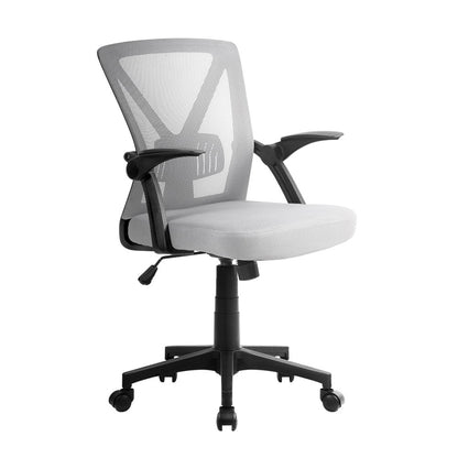 Artiss Mesh Office Chair Mid Back Grey-Office Chairs-PEROZ Accessories