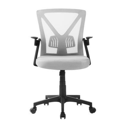 Artiss Mesh Office Chair Mid Back Grey-Office Chairs-PEROZ Accessories
