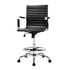 Artiss Office Chair Drafting Stool Leather Chairs Black-Office Chairs-PEROZ Accessories