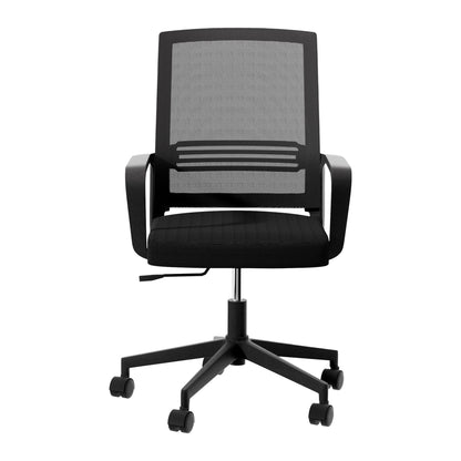 Artiss Mesh Office Chair Mid Back Black-Office Chairs-PEROZ Accessories